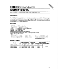 MSM5116800A-80JS Datasheet