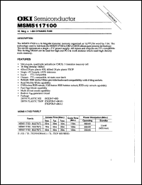 MSM5117100-70TK Datasheet