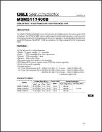 MSM5117400B-70SJ Datasheet