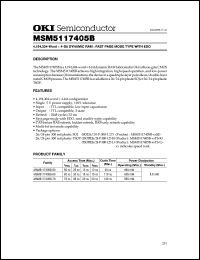 MSM5117405B-70TS-K Datasheet