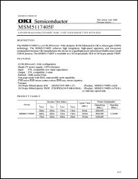 MSM5117405F-60TS-K Datasheet
