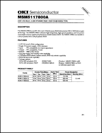 MSM5117800A-80JS Datasheet