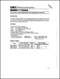 MSM5117805A-70JS Datasheet