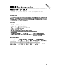 MSM5118165A-80JS Datasheet