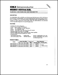 MSM514800ASL-10TS-K Datasheet