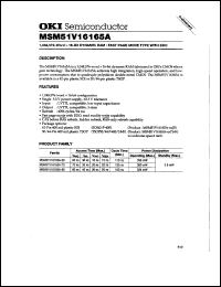 MSM51V16165A-80JS Datasheet