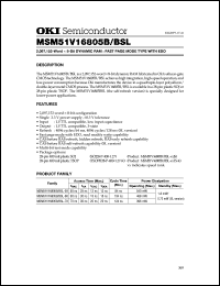 MSM51V16805BSL-70JS Datasheet
