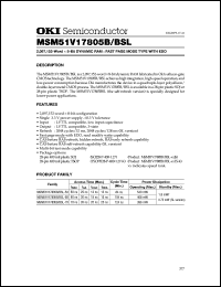 MSM51V17805B-70JS Datasheet