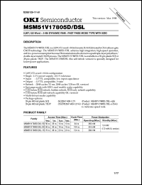 MSM51V17805DSL-50TS-K Datasheet