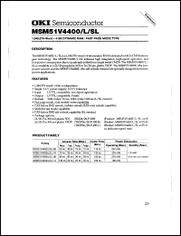 MSM51V4400SL-60TS-L Datasheet