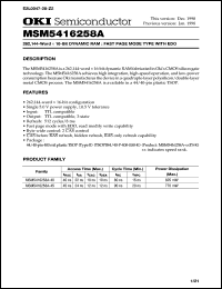 MSM5416258A-45TS-K Datasheet