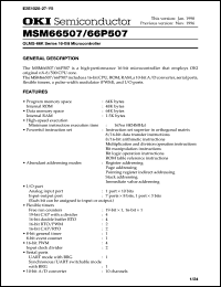 MSM66P507-xxxJS-B Datasheet