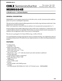 MSM6684BJS Datasheet