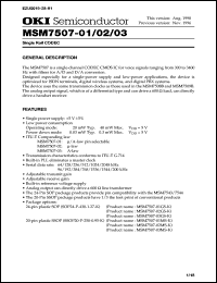 MSM7507-03GS-K Datasheet