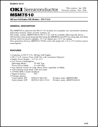 MSM7510GS-K Datasheet