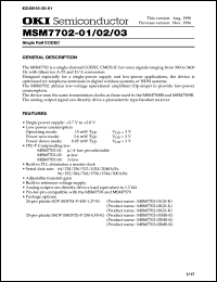 MSM7702-03MS-K Datasheet