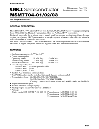 MSM7704-01GS-K Datasheet