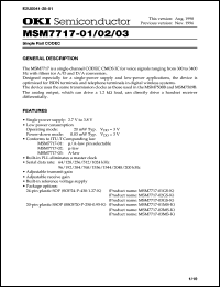 MSM7717-01GS-K Datasheet