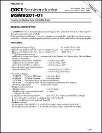 MSM9201-01GS-BK Datasheet