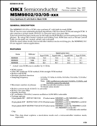 MSM9805-xxxRS Datasheet