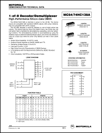 MC54HC138AJ Datasheet