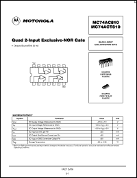MC74ACT810D Datasheet