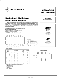 MC74ACT353D Datasheet