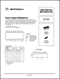 MC74ACT153D Datasheet