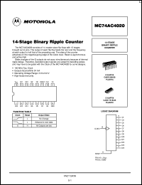 MC74AC4020N Datasheet