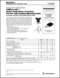 MTW32N20E Datasheet