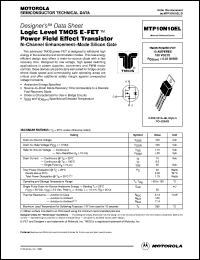 MTP10N10EL Datasheet