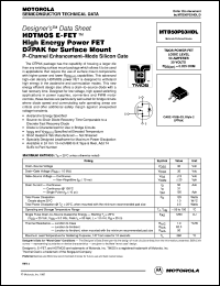MTB50P03HDL Datasheet