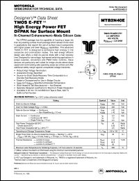 MTB2N40E Datasheet