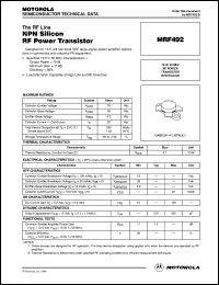 MRF492 Datasheet