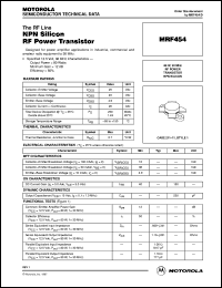 MRF454 Datasheet