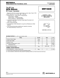 MRF16030 Datasheet