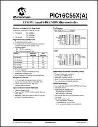 PIC16C558-20-SS Datasheet