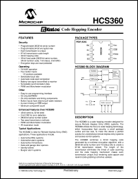 HCS360-I-P Datasheet