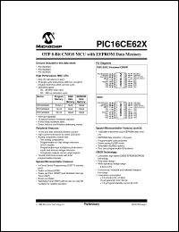 PIC16CE625-20-P Datasheet