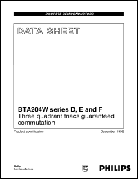 BTA204W-600D Datasheet