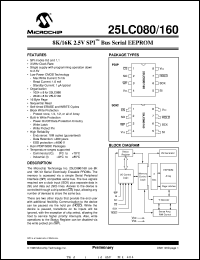 25LC080-I-SN Datasheet