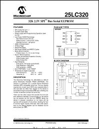 25LC320-I-P Datasheet