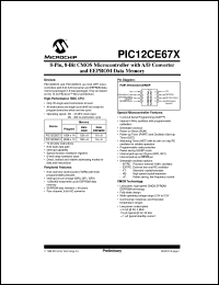 PIC12LCE674-10-JW Datasheet