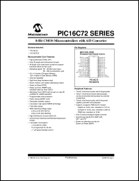 PIC16LCR72-10-SS Datasheet