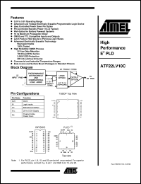 ATF22LV10C-15XI Datasheet