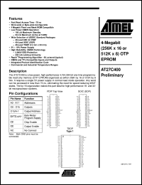 AT27C400-15PC Datasheet