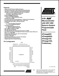 ATmega103-6AI Datasheet