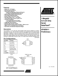 AT45D011-SI Datasheet