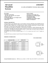 AMS1505CMV-5-0 Datasheet