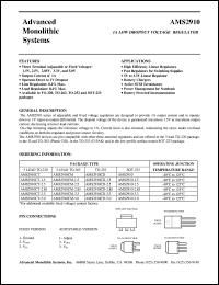 AMS2910CT-5-0 Datasheet